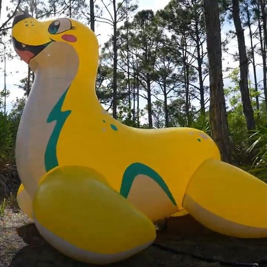 Huge Inflatable Yellow Seal Ride-On Toy from Inflatable World