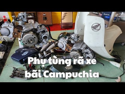 Chaly 84 machine and spare parts from Cambodian scrap yard