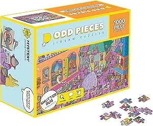 Odd Pieces Jigsaw Puzzles 1000 Pieces with Storytelling Comics, for Women, White Elephant, Mystery Puzzle for Adults & Kids - 19.7'' x 27.6'' Frameable Magic Puzzle Art (Shutterbug)