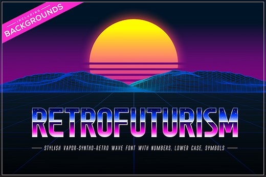 Retrofuturism OTF Vapor Wave Font, a Sans Serif Font by Ckybe's Corner