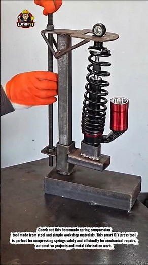 DIY Spring Compression Tool | Smart Metal Workshop Invention 🔧