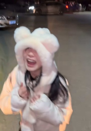 Good news: the poop was frozen and she threw it away Bad news: she threw it into her jacket and it thawed