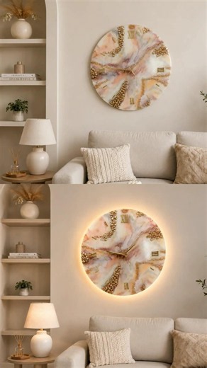 Beautiful Resin wall clock🕛| Resin clock tutorial | How to make Resin Clock |#resinart #resinclock