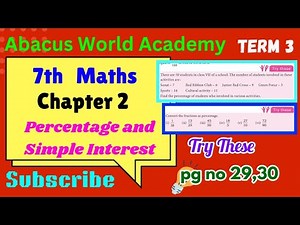 7th maths Term 3 chapter 2 percentage and simple Interest,Try These pg no 29,30