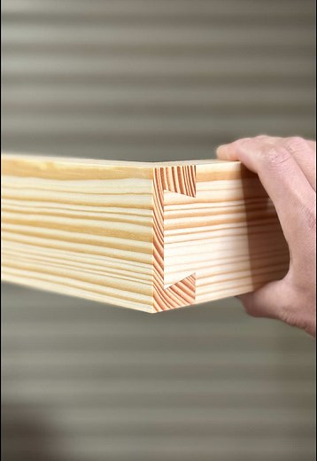 I made a large single half-dovetail joint. #woodworking #asmr #diy #joint #japanesejoinery