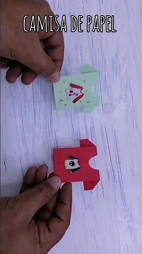 How to make a paper shirt! Easy! #origami #diy #youtubeshorts #craft