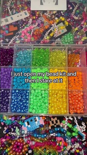 POV: You Start a Kandi Cuff… Then Just Stare at the Beads 😭✨ #kandi #kandikid #bracelet