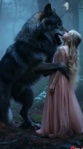 wolf grabs girl #viral #animation