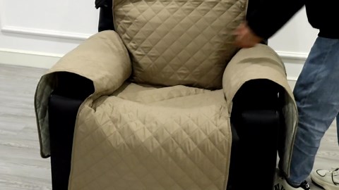 H.VERSAILTEX 100% Waterproof Power Lift Recliner Chair Cover Non-Slip Electric Reclining Cover for Recliner Chair Washable Power Lift Recliner Cover Stay in Place Ideal Furniture Protector, Gray