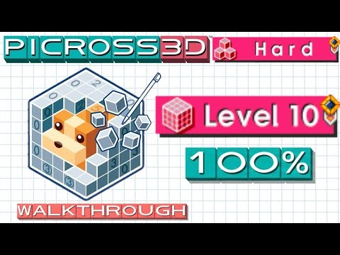 Hard Picross: Level 10 | Picross 3D (DS) 100% Walkthrough