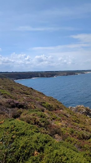 Notre road trip en camping-car entre Bretagne et Normandie va bientôt s'achever. Je vous partage ma balade sur un chemin rocheux entouré de bruyère pour vous faire apprécier le panorama sauvage du cap Fréhel. Ça me donne des idées d'écriture fantastique, tout ça ! #roadtrip #vacances #bretagne #campingcar | Elodie Delfa