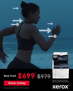 Xerox® VersaLink® C405 - less than the comparable HP model⁺. This isn’t a home printer, it’s a work from home printer. | Xerox