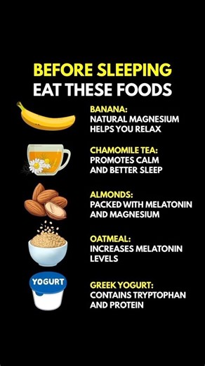 Before Sleeping? Eat These Foods for Better Sleep 😴