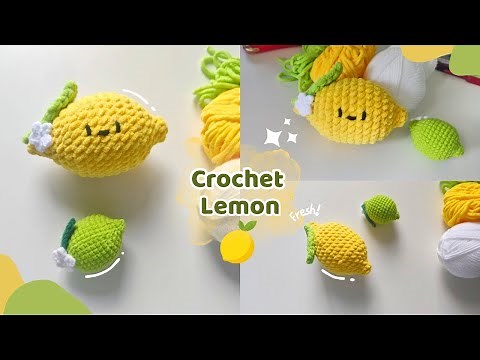 How to Crochet a Cute Lemon Plush | Easy Amigurumi for Beginners