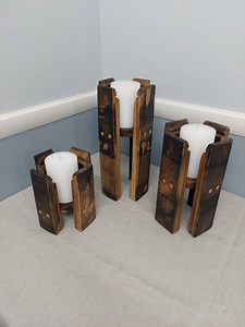 Barrel Stave Candle Holders - Etsy