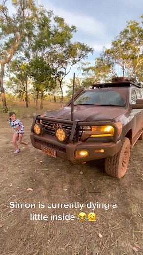 How’s the car going on the Gibb River Road?? Yeah good mate 😂😂😂 #200series #gibbriverroad #travellingwithkids #exploringaus #4x4 #muddytracks #outbackaustralia #cleancar #adventure