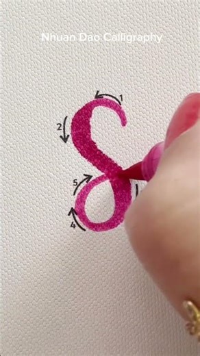 How to Write Letter S — Easy Tutorial for Beginners #nhuandaocalligraphy #brushlettering #shorts