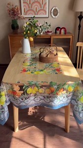 Clear Vinyl Tablecloth Rectangle PVC Table Protector with Printed Lemon Pattern Waterproof Oil Proof Wipeable Plastic Tablecloths for Home Kitchen Dining Table (Lemon, 55 x 120 Inches)