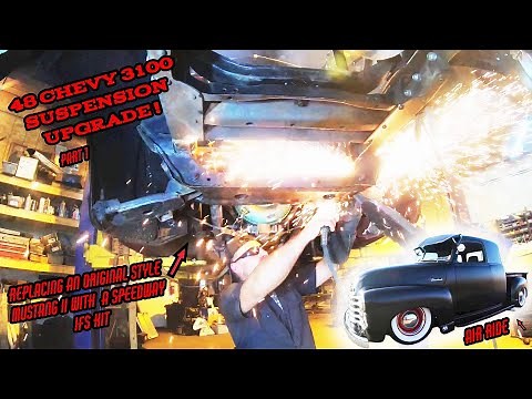 Chopping Out An ORIGINAL Mustang II Suspension & Replacing With SPEEDWAY'S IFS Kit- 1948 Chevy 3100