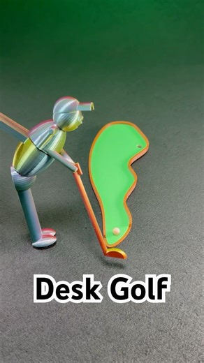3D Printed Desk Golf Buddy Game #3dprinting