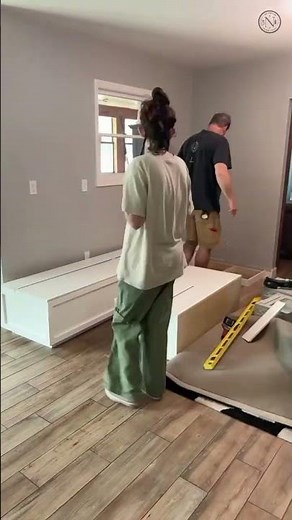 Installing custom banquette seating!