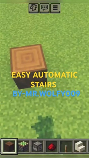 EASY AUTOMATIC STAIRS for Minecraft bedrock edition using stick piston #mctutorial #minecraftguide