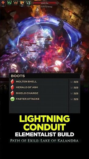 QUICK BUILD - LIGHTNING CONDUIT ELEMENTALIST | PoE Builds | #shorts #pathofexile #poe