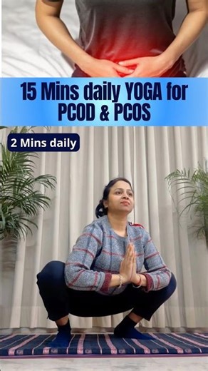 15 min yoga for pcod and pcos #workout #pcod #yoga #fat #weightlossexercise #ytshorts