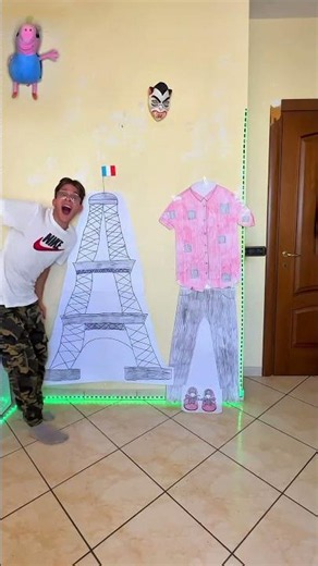 TUTORIAL teleport draw👈🏼 #TREND 👀😂 #trend #magic #tutorial #backstage #creative #lol #shorts