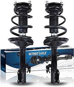 Detroit Axle - 2 Front Struts for 04-07 Toyota Highlander Lexus RX330 RX400h 07-09 RX350 Complete 2 Struts with Coil Spring Replacement Ready Struts Shocks Assembly