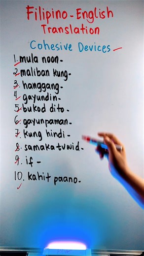 518K views · 6.2K reactions | Tagalog-English Translation | Cohesive Devices  #learnenglish #englishlearning #englishlesson #englishvocabulary #TagalogEnglish #filipinoEnglish #FacebookReelsContent #reelsvideoシ #reelsviralシ | Learning Buddy | Facebook