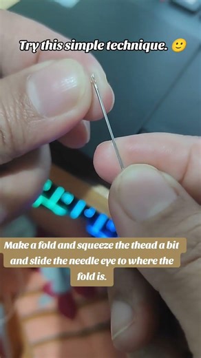 How to manually thread a needle easily.