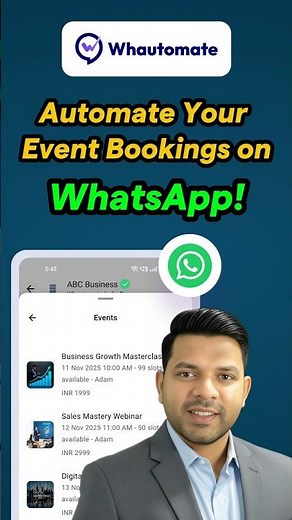 24/7 WhatsApp Event Booking Chatbot | Automate Confirmations and Reminders