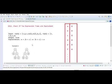 Leetcode 1612 Check If Two Expression Trees are Equivalent - Explained In Hindi