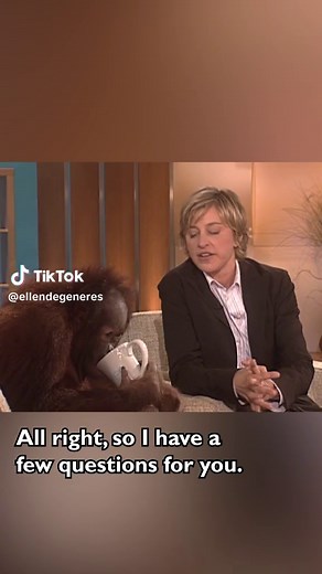 I can’t believe I interviewed an Orangutan during my first season. #theellenshow #season1 #throwback