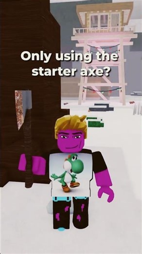 POV: You Try to Cut the Big Tree with a Starter Axe 🪓#99nights #99nightintheforest