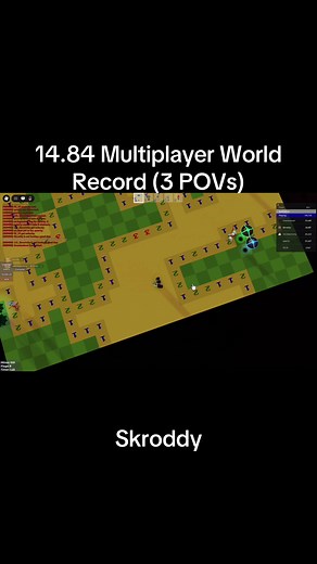 Minesweeper Roblox: 14.84s Multiplayer World Record (3 POVs)