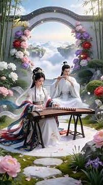Chinese Zen Music | Moon Gate Garden Melodies (Guzheng, Erhu & Flute) for Calm and Gentle Joy