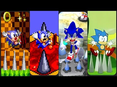 Evolution of Sonic dying from Spikes (1991-2022)
