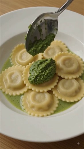 😱😱Pesto ravioli 😋😋😋# super dish...👌👌👌👌