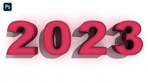 13K views · 842 reactions | How to Make 3D Text in Photoshop #2023 #newyear | Big Smile Editing | Facebook