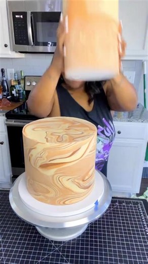 One of ONE 💅🏾 quick lil flashback to my birthday cake ♎️ #caketok #cakevideo #caketrends #marblecake #marbleart