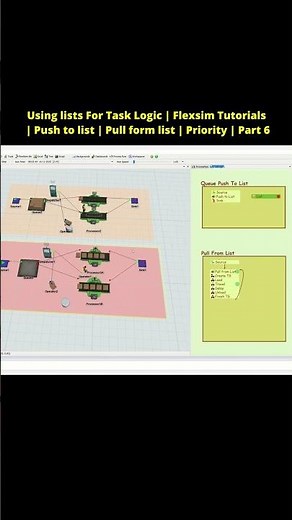 Using lists For Task Logic Short 3 | Flexsim | Push to list | Pull form list | Priority | Part 6