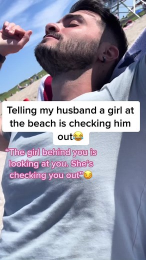 Telling my husband a girl at the beach is checking him out😂 | Carlo and Sarah