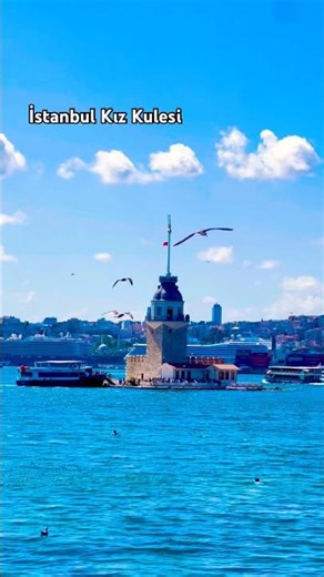 İstanbul Kız Kulesi’nin Büyüleyici Manzarası 🇹🇷 Boğazın En İkonik Simgesi #shorts