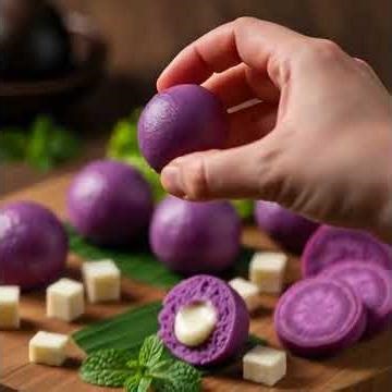 BOLA BOLA UBI UNGU KUKUS KEJU #food #cooking #kitchen