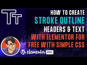 Create Stroke Outline Text in Elementor with Simple CSS for Free