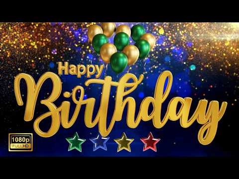Elegant Happy Birthday Background Loop - 1 Hour Happy Birthday Video Background