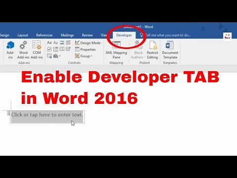 How to enable developer tab in word 2016 |Secret features
