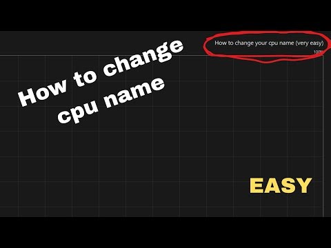 How to easily change your cpu name to anything on windows